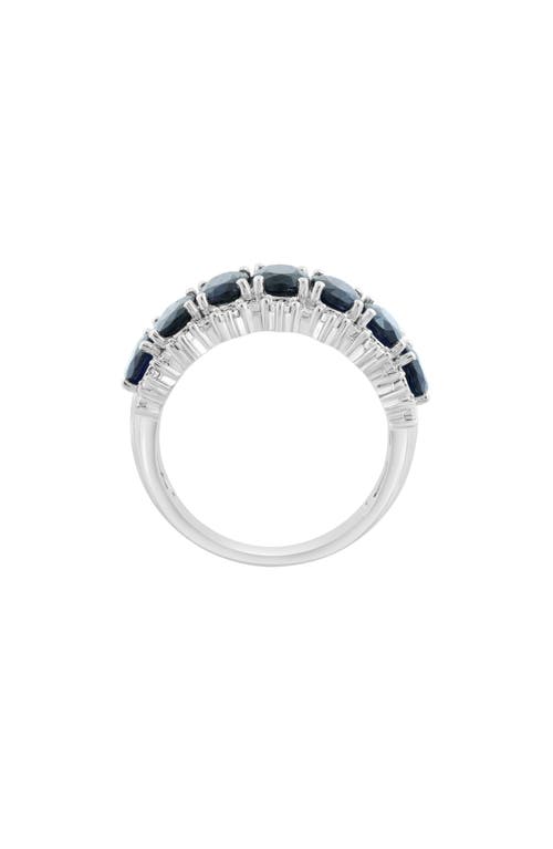 Effy Sterling Silver Diamond & Blue Sapphire Ring In Blue