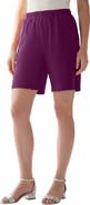 Roaman's Plus Size Soft Knit Pull On Short