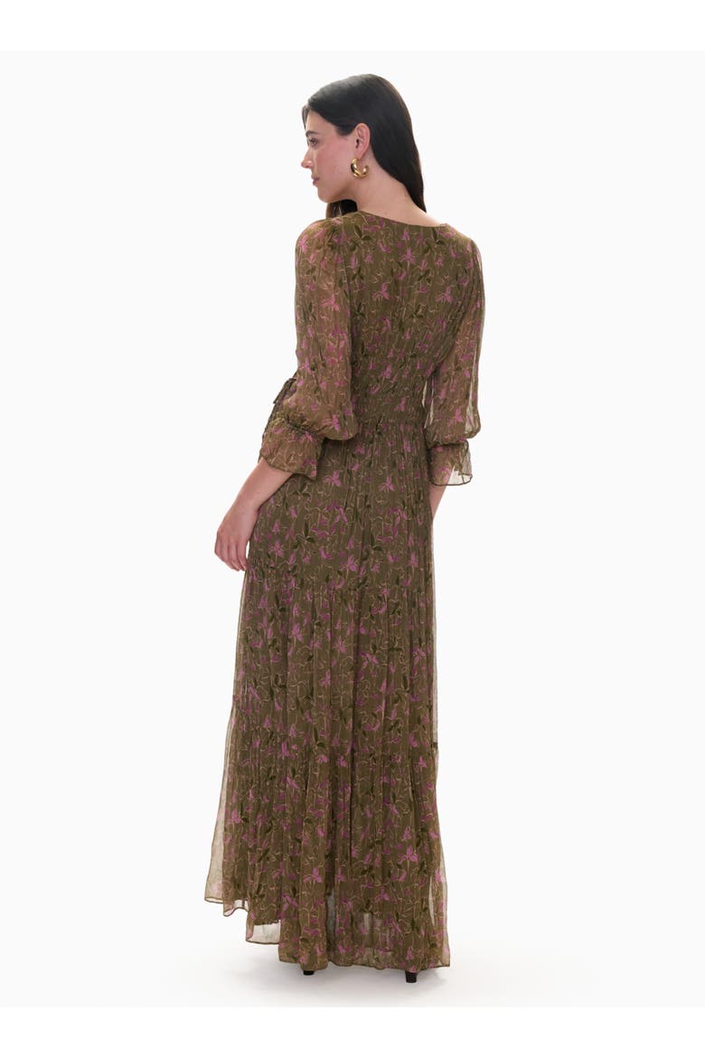 Audrey Smock Maxi Dress, Alternate, color, Olive Multi