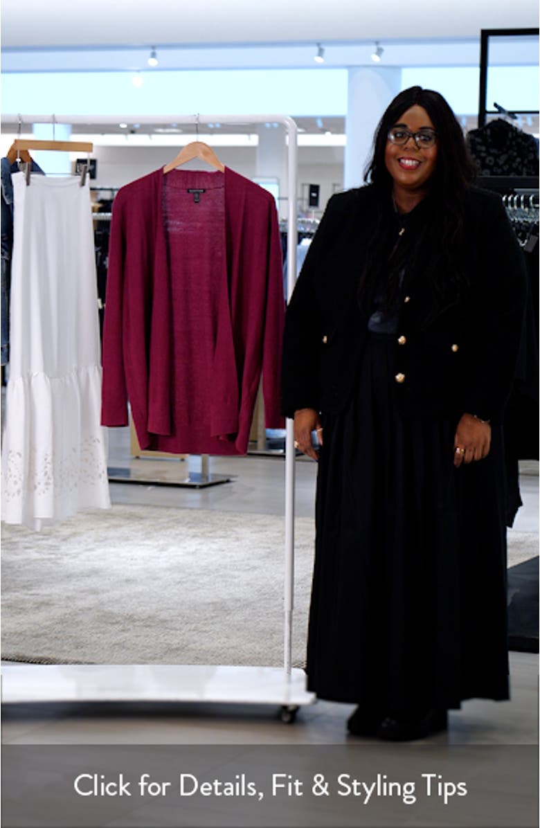 Organic Linen Blend Open Front Cardigan, sales video thumbnail