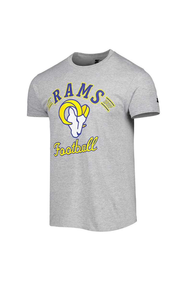Men's Starter Heathered Gray Los Angeles Rams Prime Time T-Shirt, Alternate, color, Gray