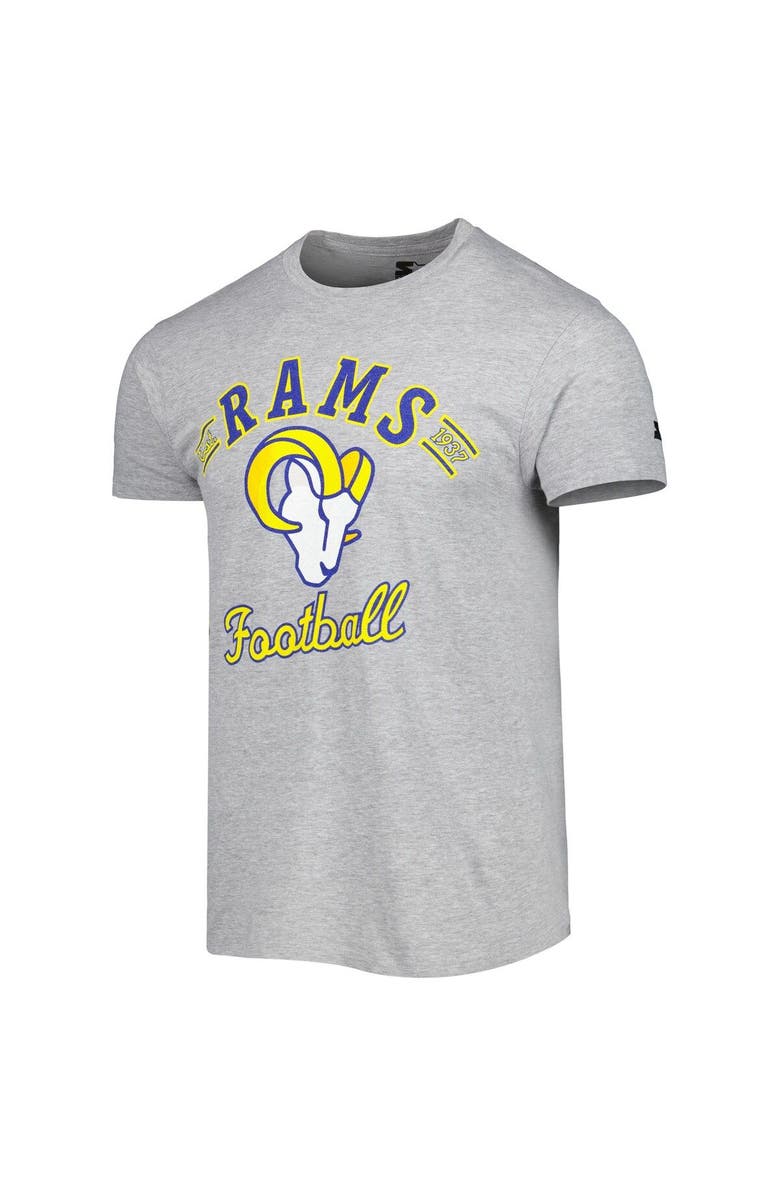 STARTER Men's Starter Heathered Gray Los Angeles Rams Prime Time T-Shirt, Alternate, color, Gray