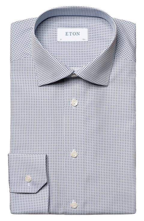 Contemporary Fit Micro Print Dress Shirt