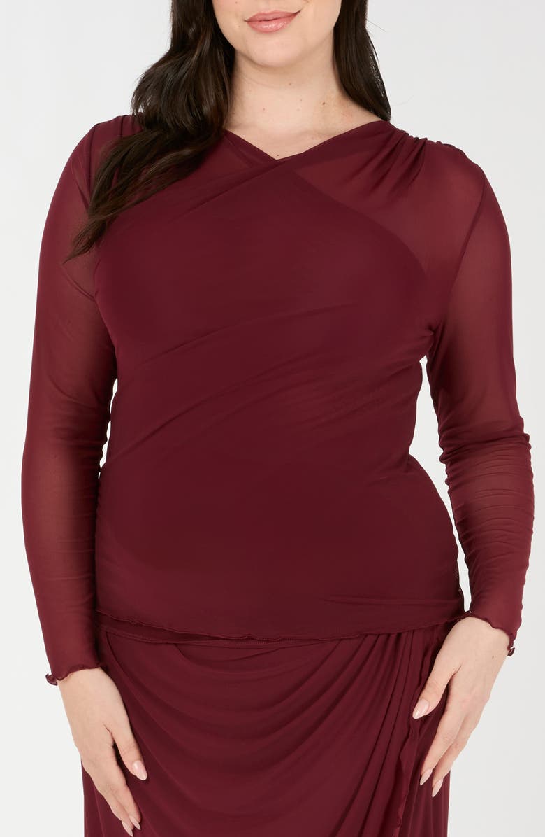 Estelle Annalise Long Sleeve Mesh Shirt, Main, color, 
