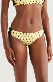 Damson Madder Shirred Bow Bikini Bottoms
