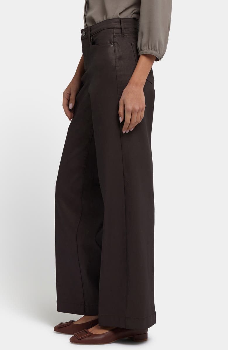 NYDJ Teresa High Waist Wide Leg Coated Jeans, Alternate, color, Peppercorn Coated