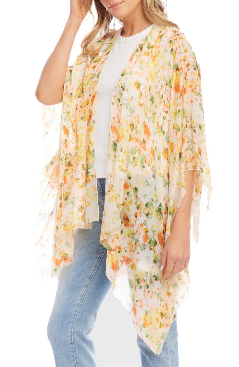 Karen Kane Floral Open Front Jacket, Alternate, color, 