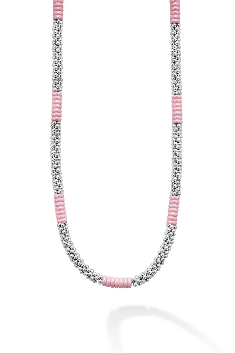 Pink Caviar Ceramic Station Necklace (Nordstrom Exclusive), Alternate, color, PINK