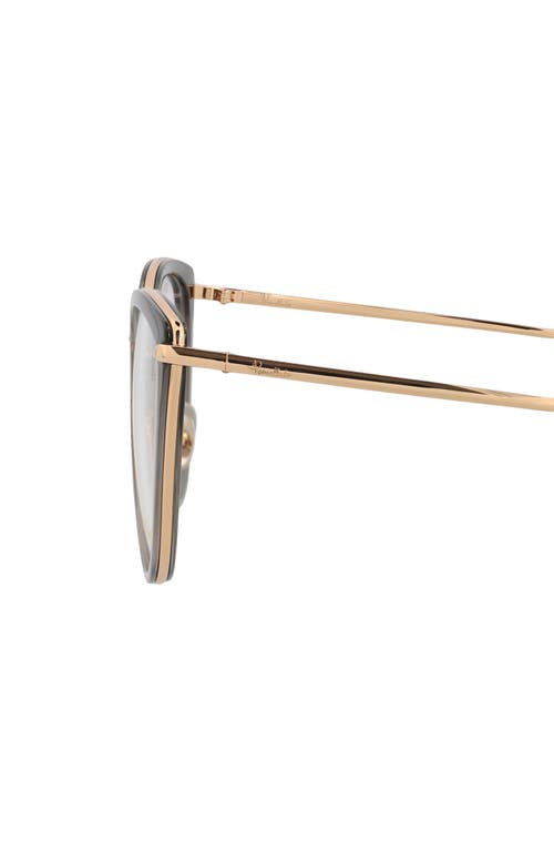 Pomellato Novelty 54mm Cat Eye Optical Glasses In Grey Gold Transparent