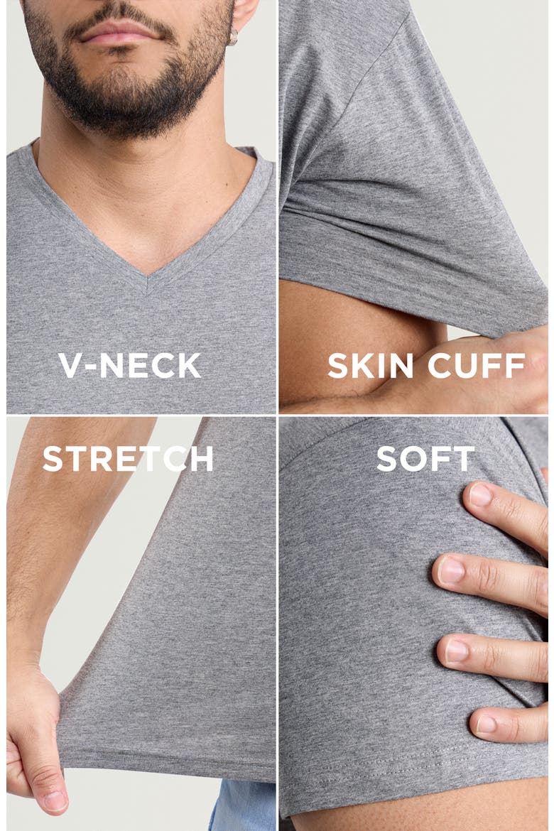 V-Neck Flex T-Shirt, Alternate, color, OATMEAL