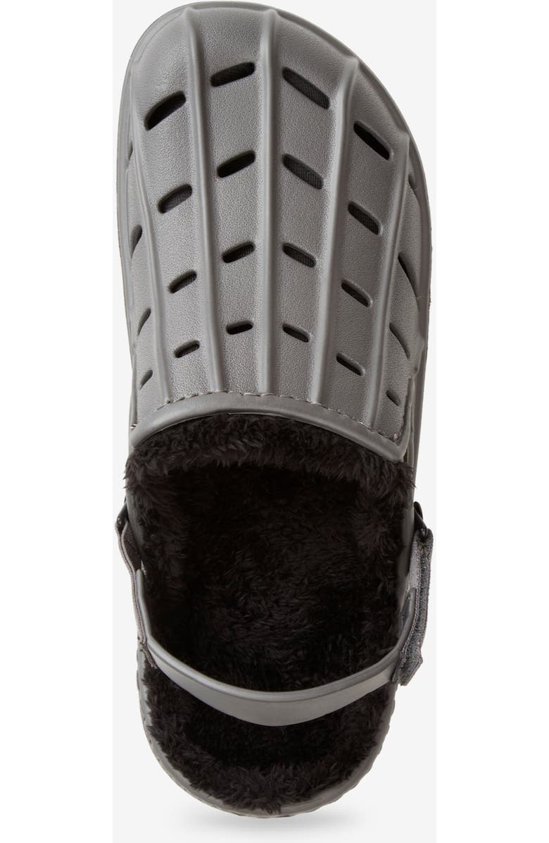 KingSize Fur-Lined Rubber Clogs, Alternate, color, Carbon