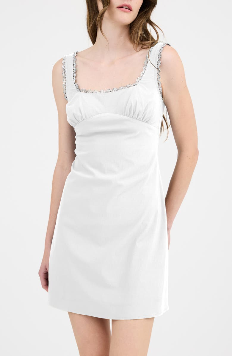 Blu Pepper Lace Trim Minidress, Main, color,