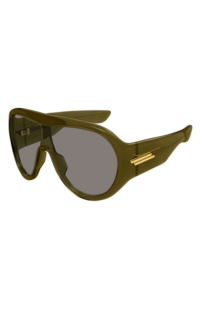 Bottega Veneta 99mm Pilot Sunglasses, Alternate, color, Green
