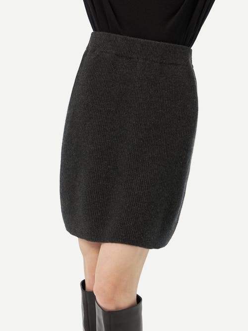 Gobi Mongolian Cashmere Cashmere Mini Skirt In Dim Gray