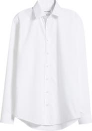 Nordstrom Non-Iron Trim Fit Solid Cotton Dress Shirt