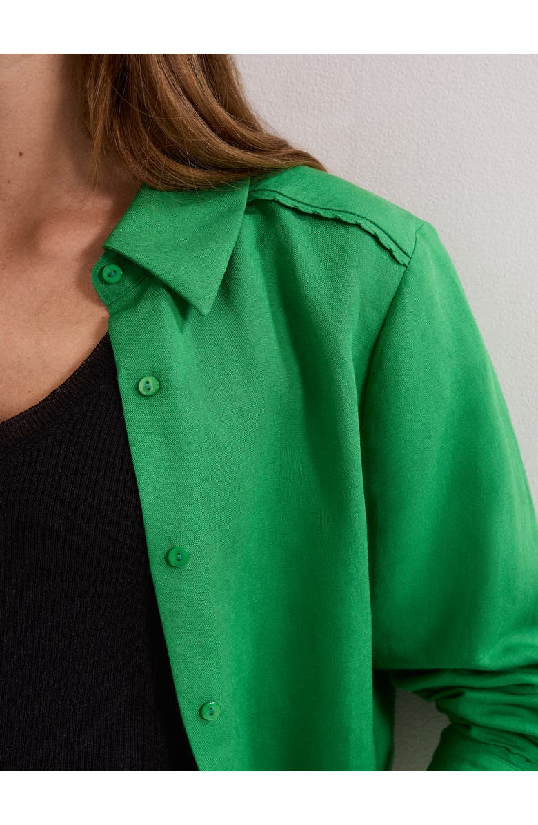 Phase Eight Sloane Linen Shirt, Alternate, color, Green