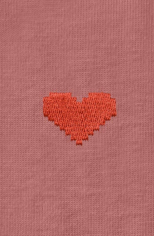 Dalix Womens Pixel Heart Jersey Relaxed Tee