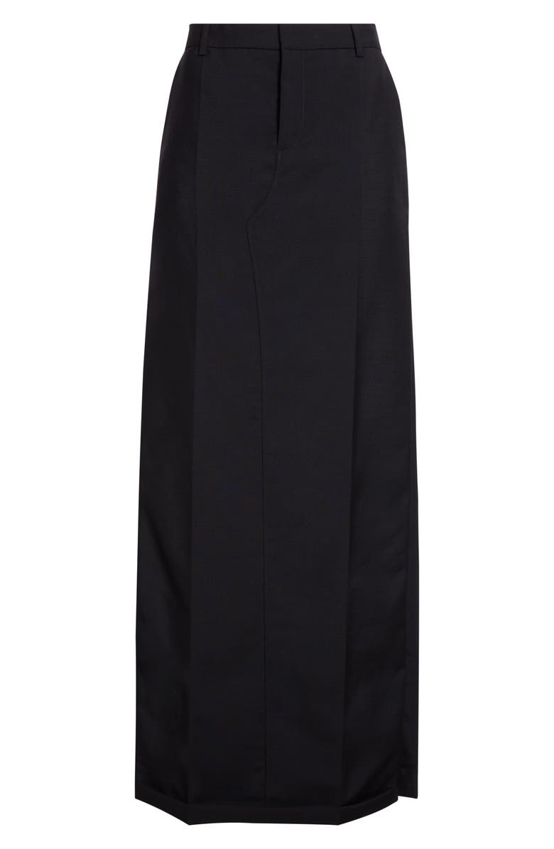 Alexander Wang Wool & Mohair Tailored Maxi Skirt, Alternate, color, Black