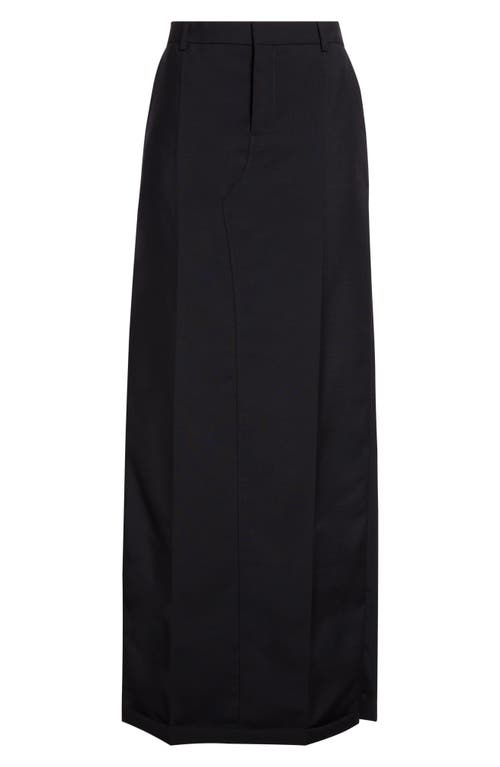 Alexander Wang Wool & Mohair Tailored Maxi Skirt In Black