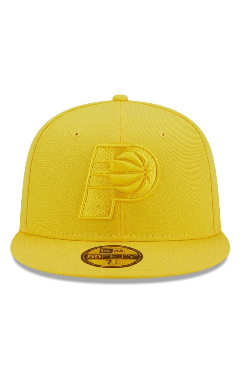 New Era Men's New Era Yellow Indiana Pacers Color Pack 59FIFTY Fitted Hat, Alternate, color,