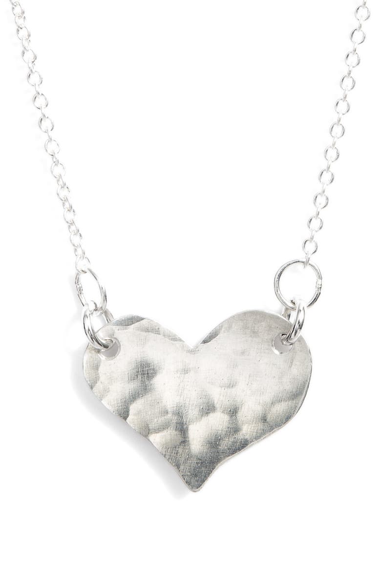 Sweetheart Pendant Necklace, Main, color, SILVER