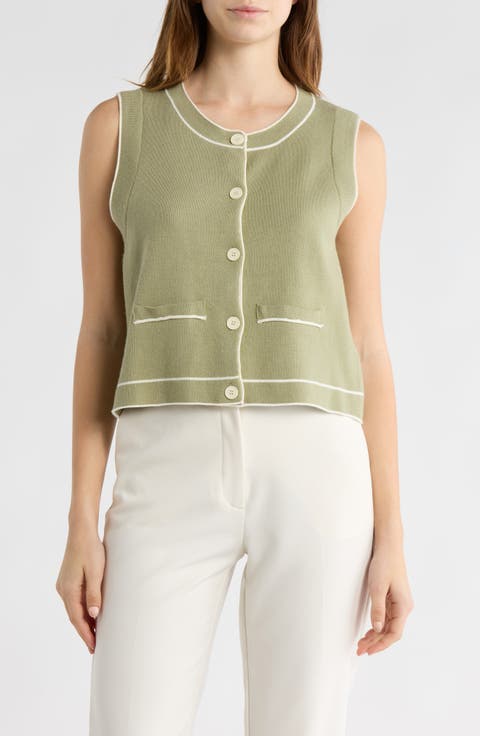 Button-Up Sweater Vest
