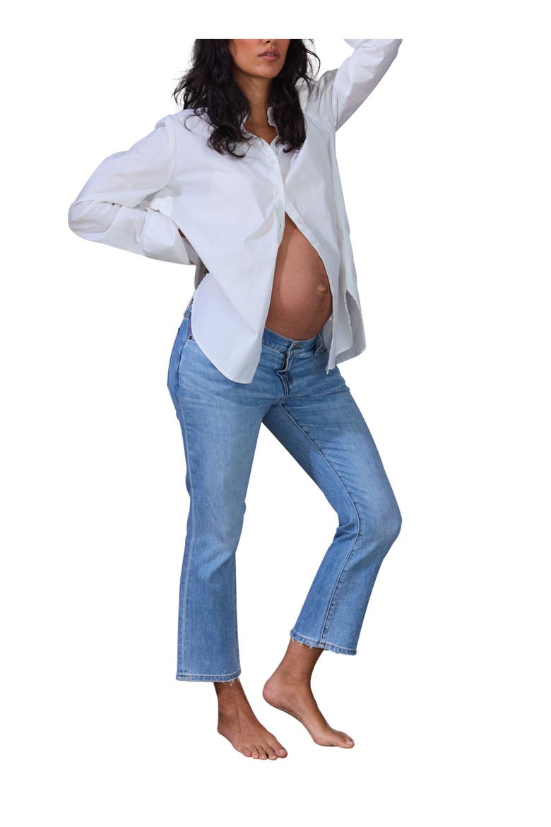 The Classic Buttondown Maternity Shirt, Alternate, color, White