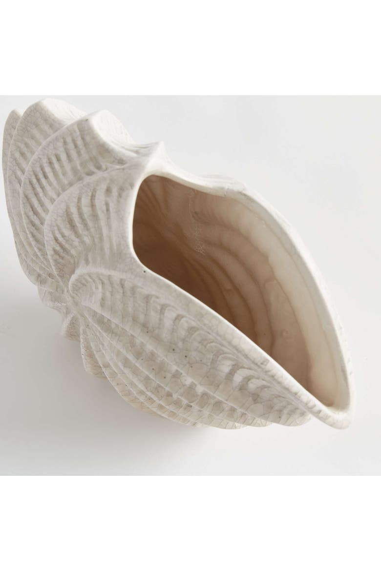 Nautilus Shell Vase, Alternate, color, Off-White