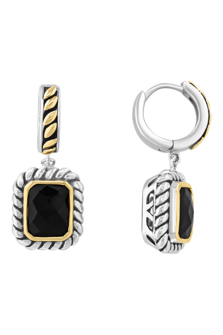 Onyx Drop Earrings, Main, color, BLACK