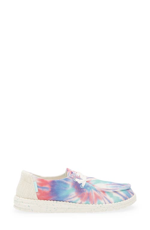 Hey Dude Wendy Tie Dye Slip-on Moc Toe Shoe In Candy Tie Dye