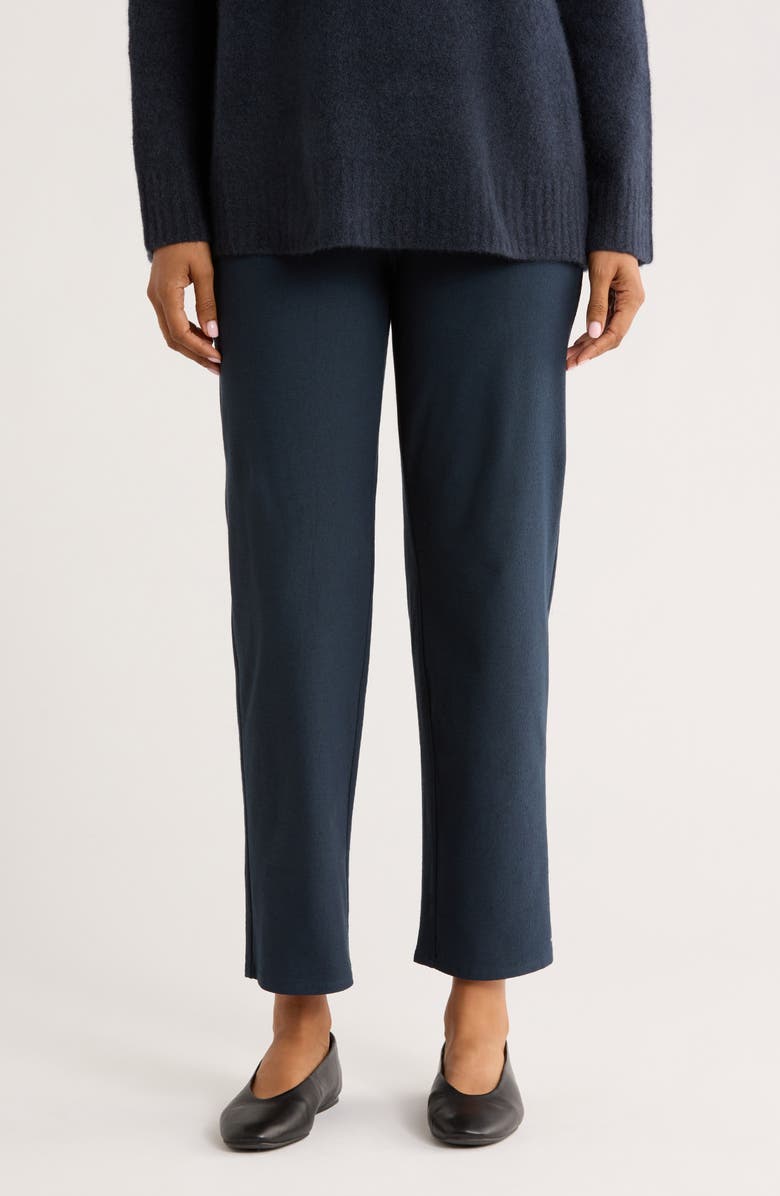 Eileen Fisher Ankle Straight Leg Pants, Main, color, Deep Adriatic
