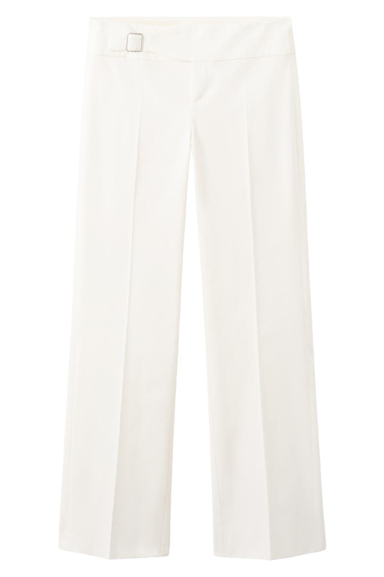 Belted Straight Leg Pants, Alternate, color, WHITE