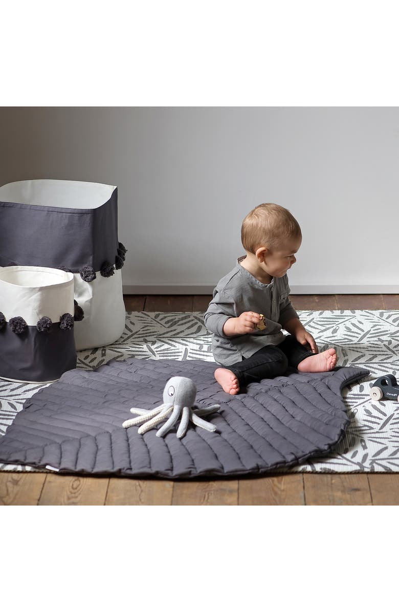 Toddlekind Organic Cotton Leaf Play Mat, Alternate, color, 