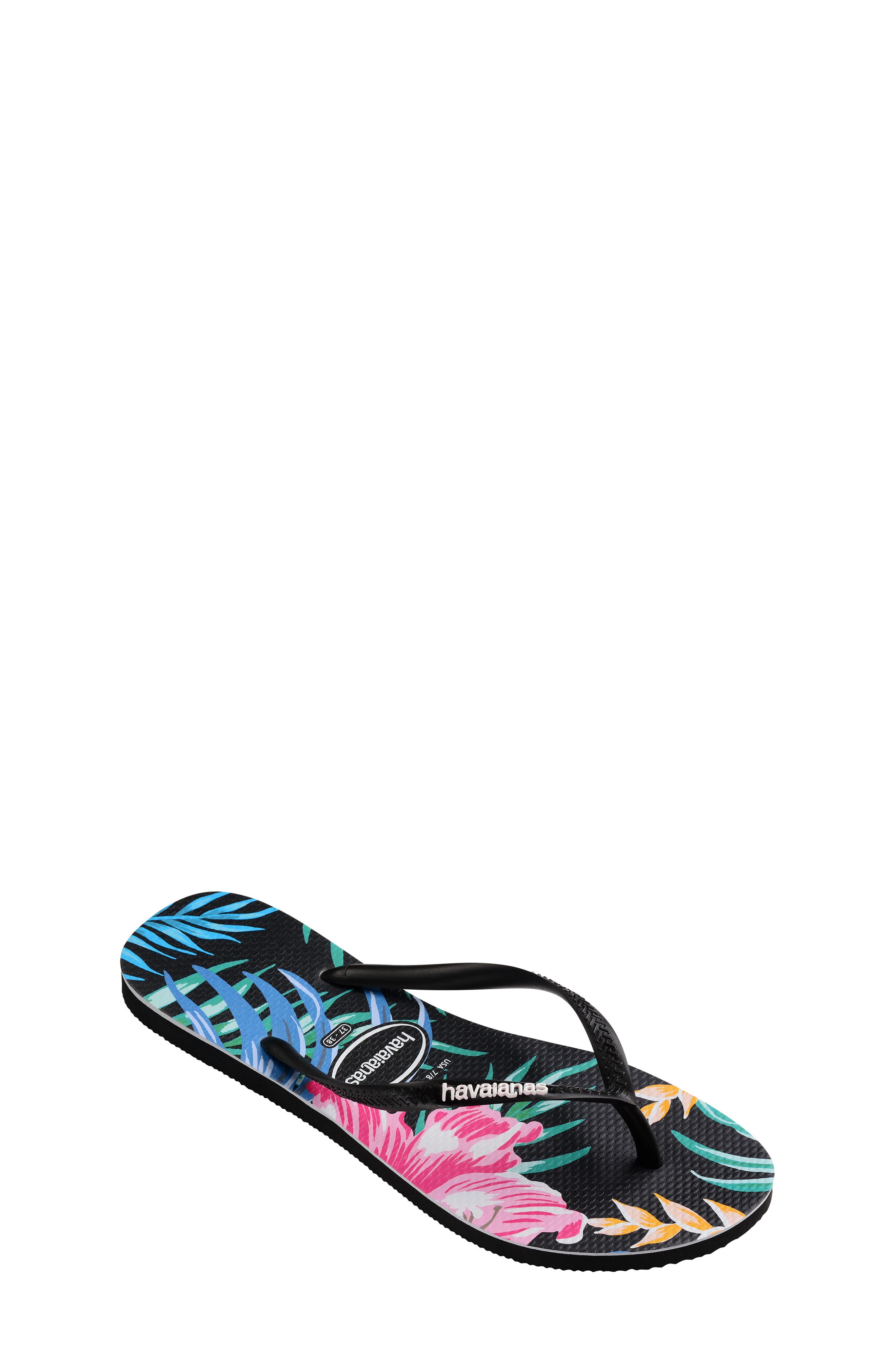 Havaianas Kids' Slim Floral Flip Flop, Main, color, 