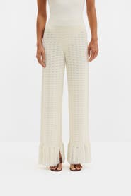 Malina Alycia Knitted Fringe Pants
