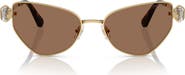 Swarovski 57mm Irregular Butterfly Sunglasses