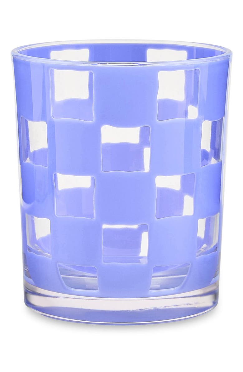 MACKENZIE CHILDS Set of 4 Blue Check Acrylic Tumblers, Alternate, color, Blue