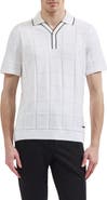 Bugatchi Grid Short Sleeve Cotton & Modal Sweater
