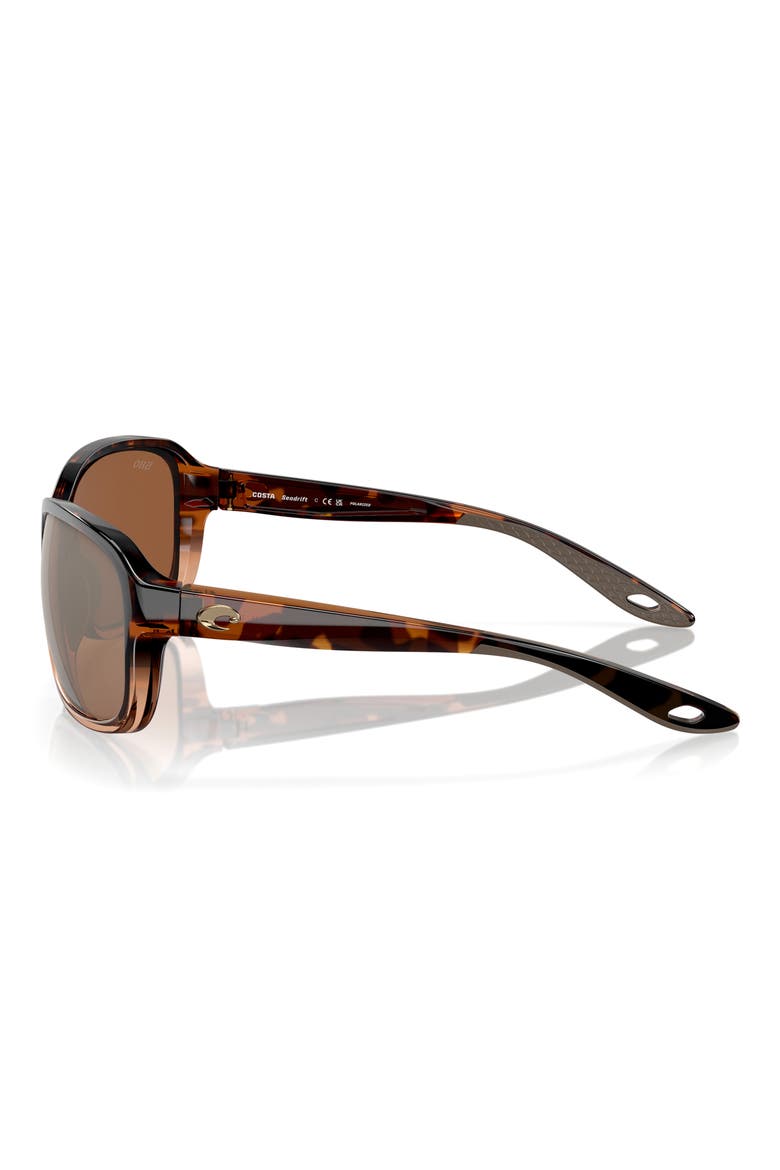 Seadrift 60mm Polarized Square Sunglasses, Alternate, color, COPPER