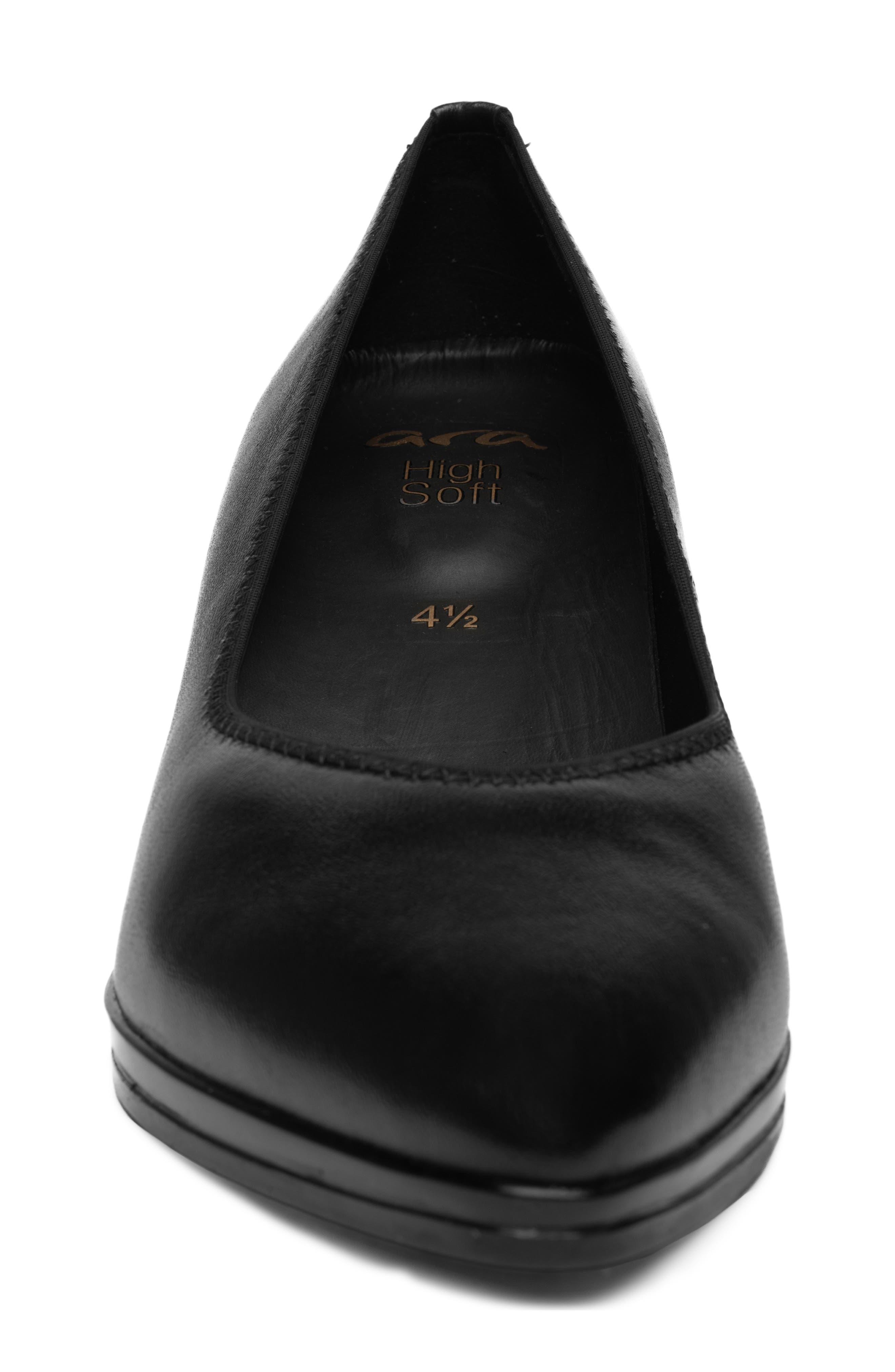 Amaryllis Leather Pump, Alternate, color, BLACK LEATHER