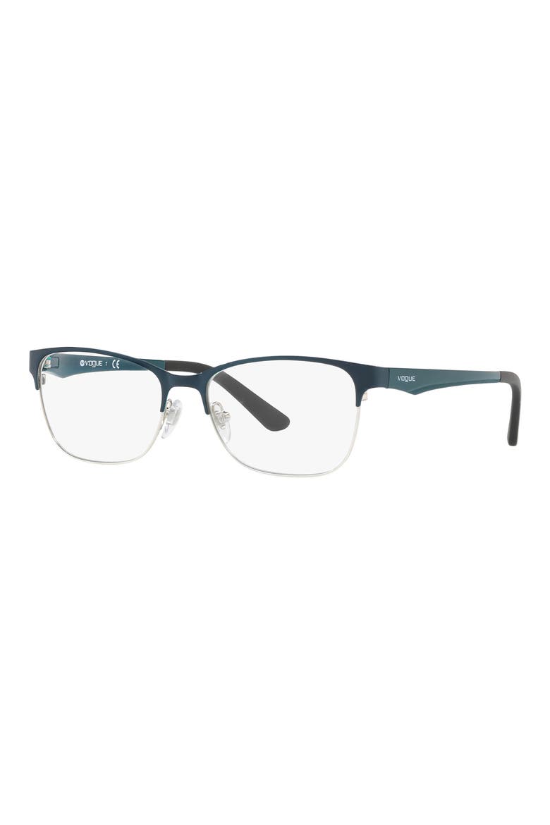 52mm Square Optical Glasses, Alternate, color, DK GREEN