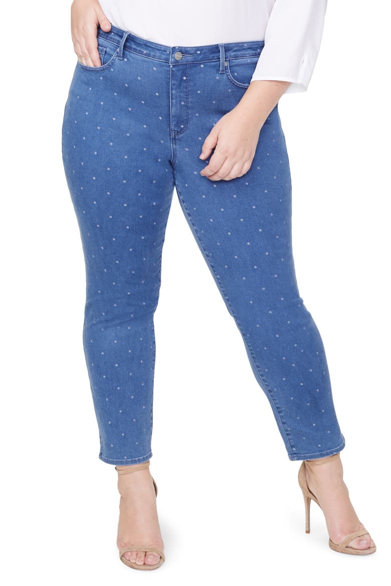 Slim Straight Ankle Jeans, Main, color, BEACHSIDE POLKA DOT