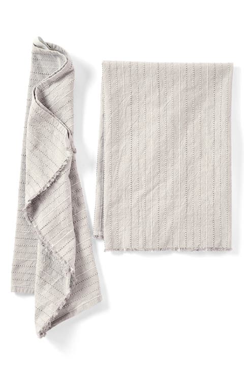 Fringe Stripe Set of 2 Organic Cotton Hand Towels