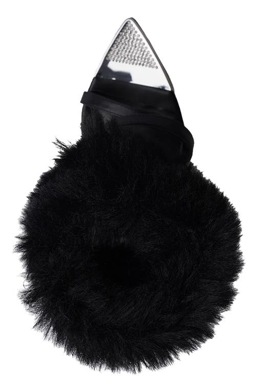 Zigi Zarra Faux Fur Platform Sandal In Black