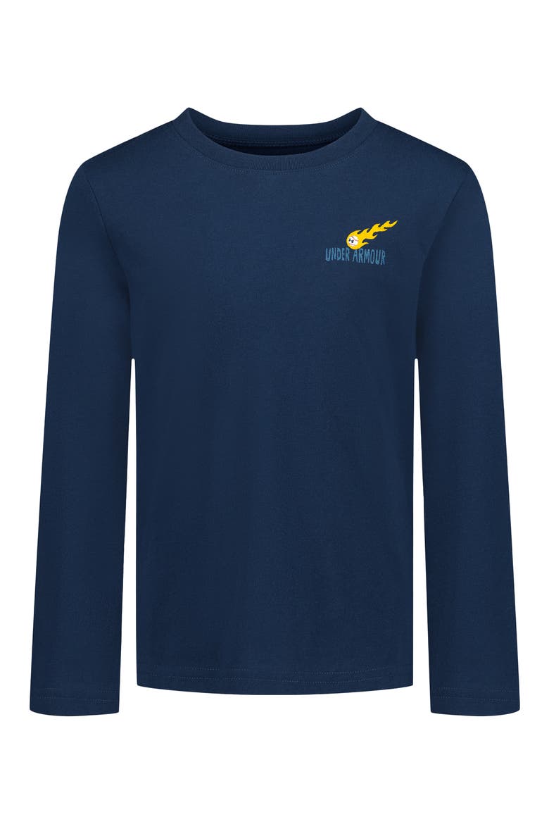 Kids' Fastball Graphic Long Sleeve Performance Top, Main, color, BLACKOUT NAVY
