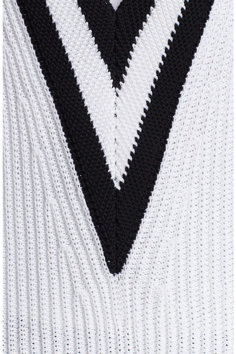 'Talia' V-Neck Sweater, Alternate, color, WHITE