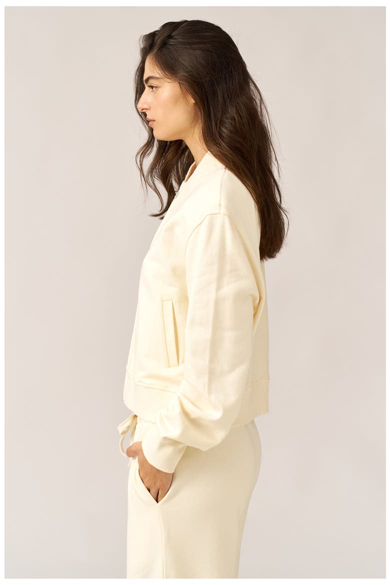 Cozy Coast Airport Bomber Sweatshirt, Alternate, color, Cream
