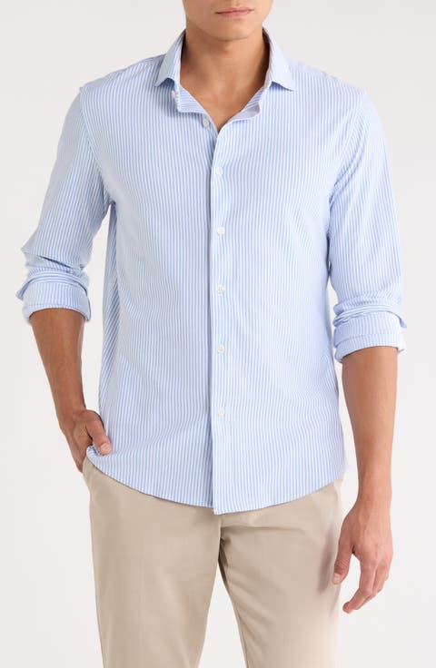 Striped Oxford Button-Up Shirt