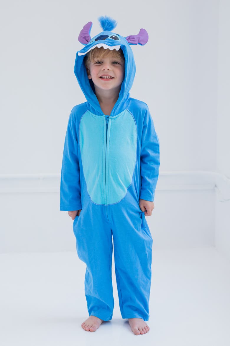 Lilo & Stitch Hooded One Piece, Alternate, color, Stitch Blue