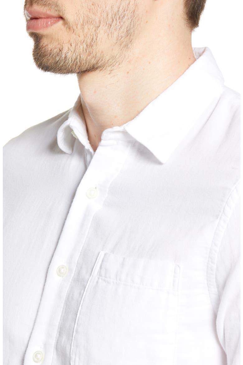 The Ripper Organic Cotton Gauze Button-Up Shirt, Alternate, color, WHITE